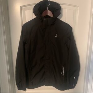 Ripzone youth xl fleece lined wind/rain jacket black